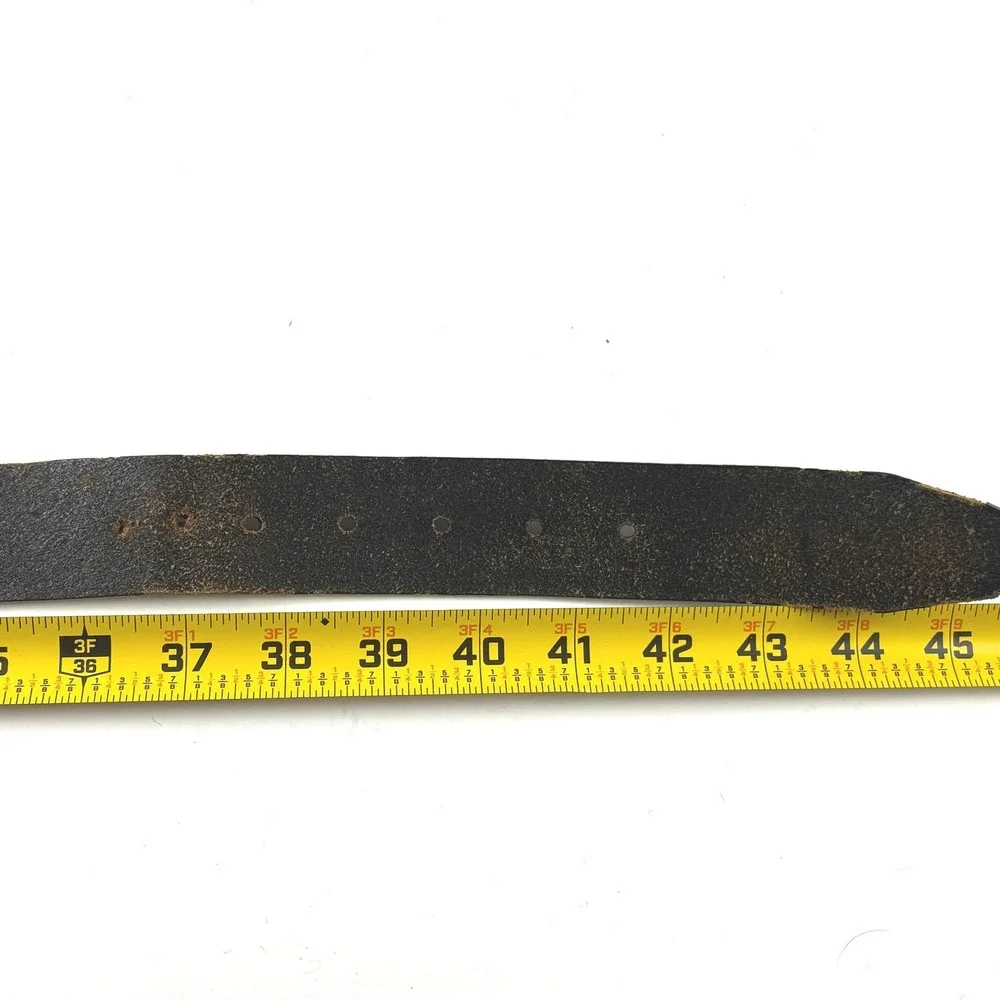 Vtg‎ Original Penguin Belt Mens 40 Black Full Grain Cowhide Leather Buckle